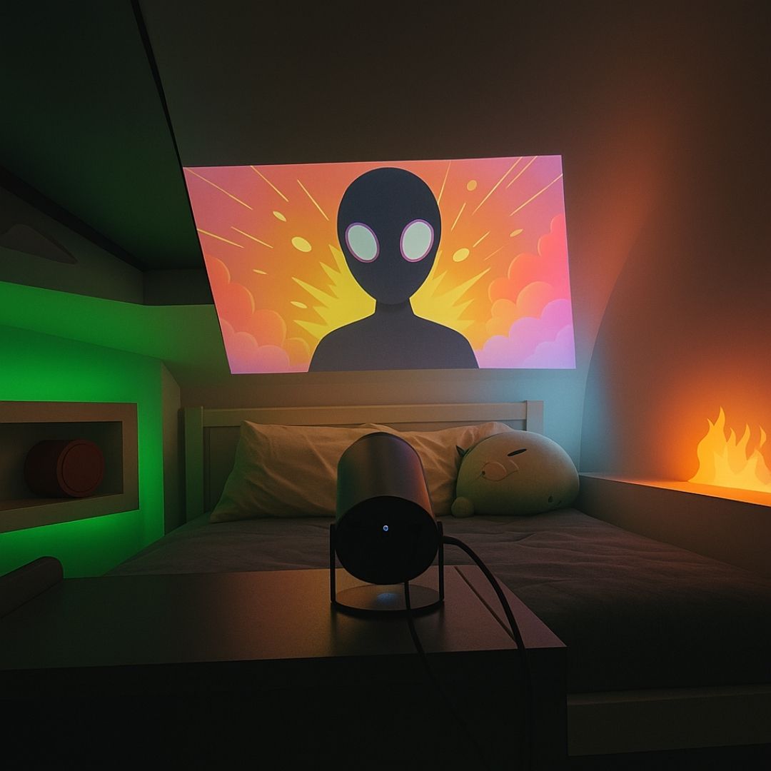 מקרן פרו 2.0 - איכות Full HD מתקדם +עדשה למקרן בחינם